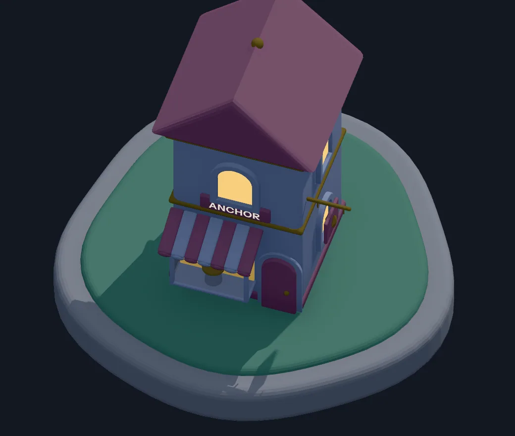 Anchor, drawn as the jewelry shop in the town